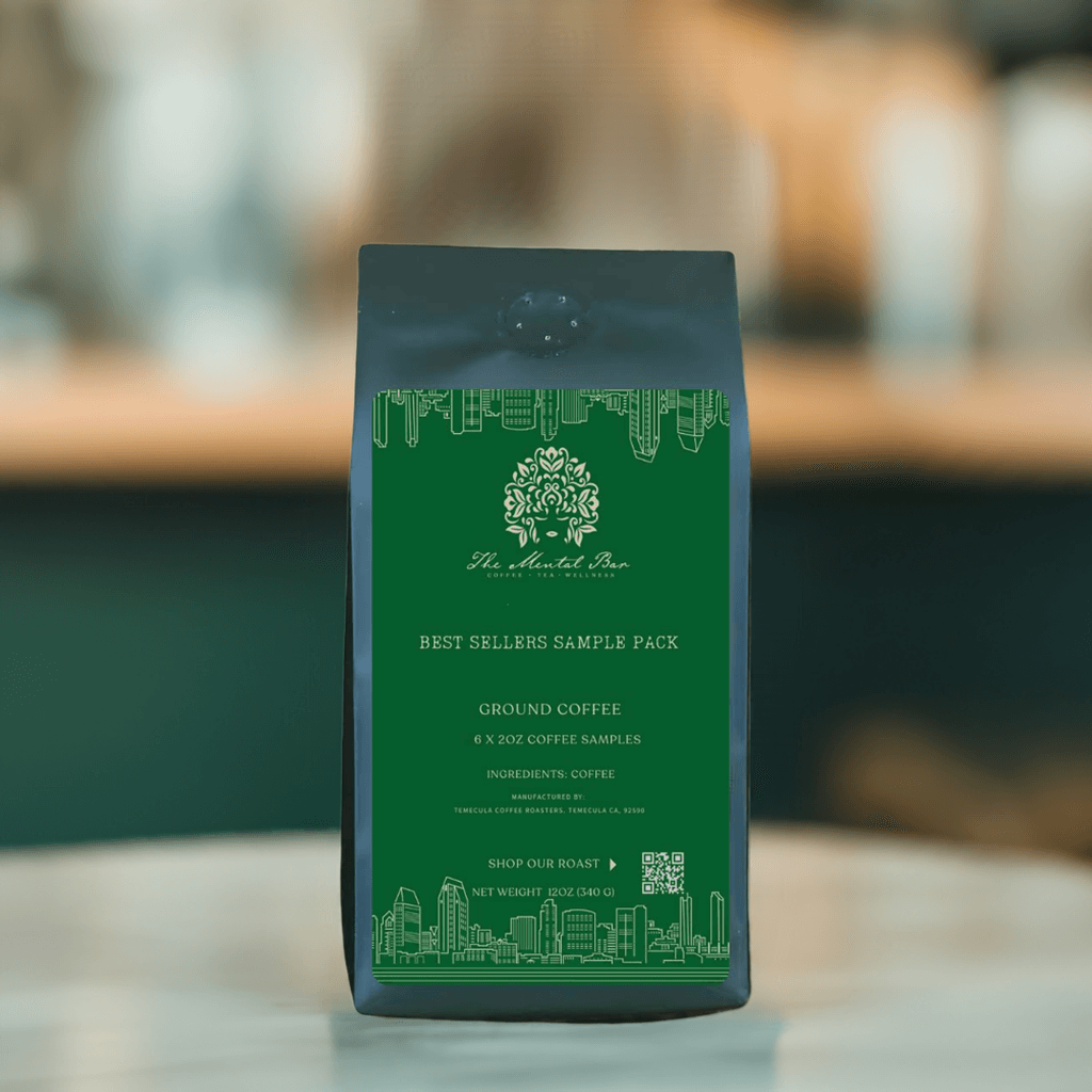 Best Sellers Sample Pack coffee bags featuring a variety of rich flavors and aromas in a stylish packaging.