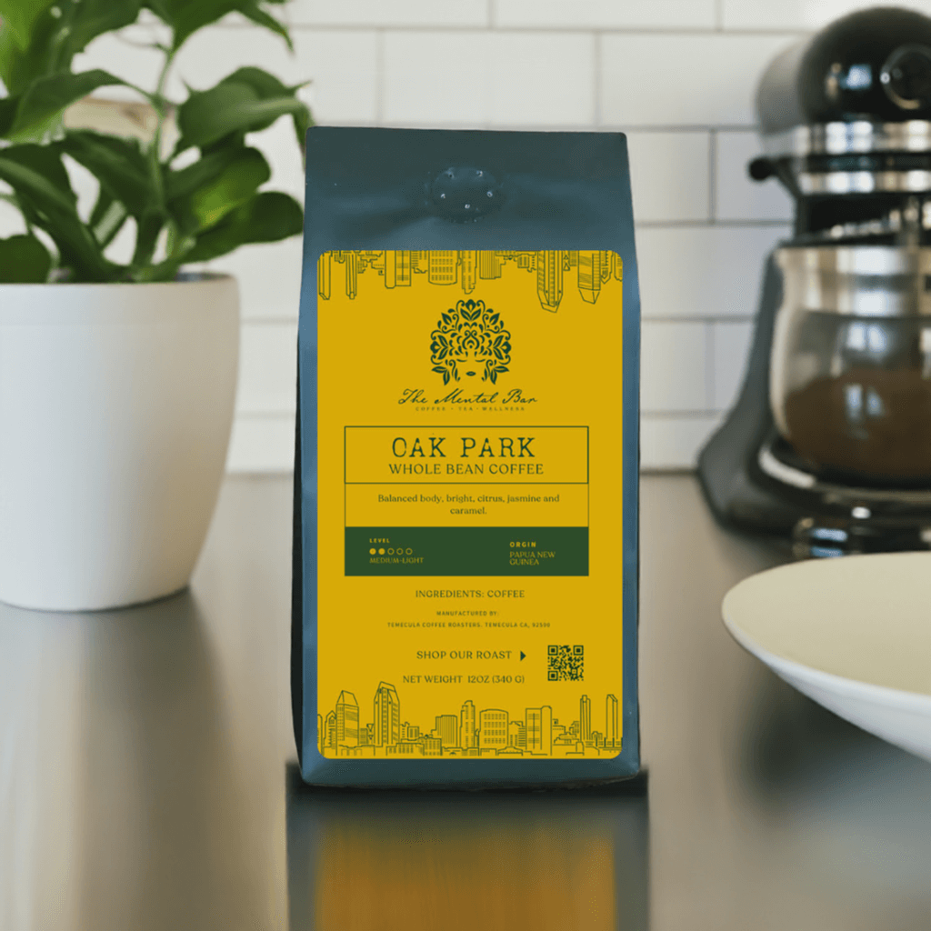 bag of coffee on table