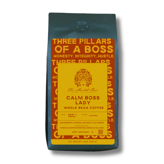 Calm Boss Lady coffee blend with rich, creamy, and soothing notes.