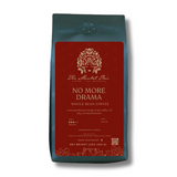 No More Drama medium roast coffee with soothing cocoa notes.