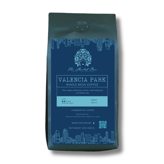 Valencia Park Kenyan coffee beans with fruity berry and citrus flavors.