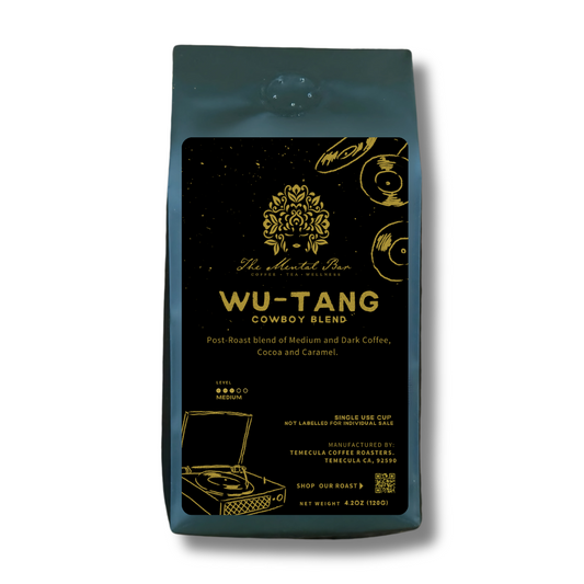 Wu-Tang bold dark roast coffee with smoky, intense flavors.